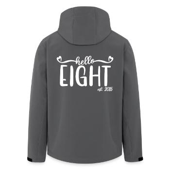 8. Geburtstag Kinder Mädchen 8 Hallo Acht Est. 2015 - Recycelte Männer Softshell-Jacke von Stanley/Stella - Anthrazit - Hinten - AI Model Male 185 light (185cm)