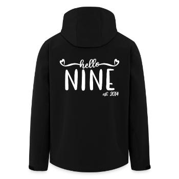 9th Birthday Kids Girls 9 Hello Nine Est. 2014 - Recycelte Männer Softshell-Jacke von Stanley/Stella - Schwarz - Hinten - AI Model Male 185 light (185cm)