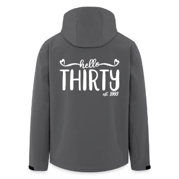 30. Geburtstag für Frauen 30 Hallo dreißig Est. 1993 - Recycelte Männer Softshell-Jacke von Stanley/Stella - Schwarz - Hinten - AI Model Male 185 light (185cm)