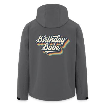 Birthday Babe Matching Group Geburtstagsparty Geschenk - Recycelte Männer Softshell-Jacke von Stanley/Stella - Schwarz - Hinten - AI Model Male 185 light (185cm)