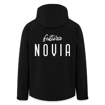 Futura Novia Engagement Bridal Shower Wedding - Men’s Recycled Softshell Jacket by Stanley/Stella - black - Back - AI Model Male 185 light (185cm)