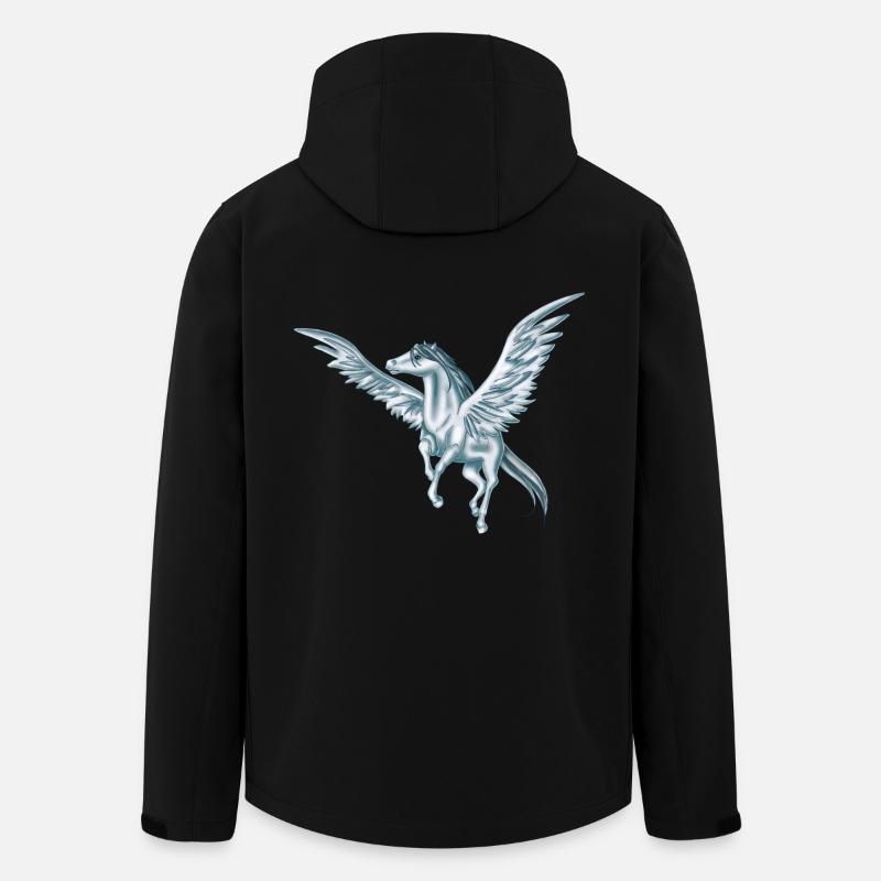 Flying Pegasus - Men’s Recycled Softshell Jacket by Stanley/Stella - black