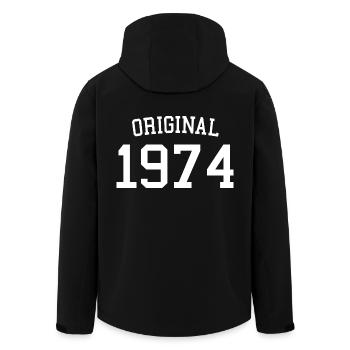 Original 1974 50e anniversaire hommes femmes 50 ans - Veste softshell homme en polyester recyclé Stanley/Stella - noir - Dos - AI Model Male 185 light (185cm)