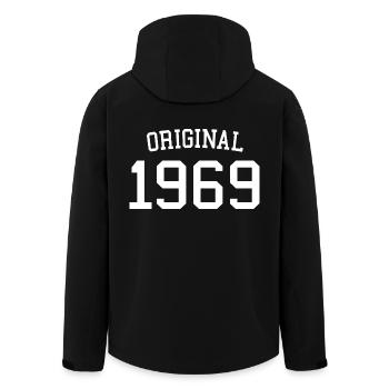 Original 1969 55th Birthday Men Women 55 Years Old - Men’s Recycled Softshell Jacket by Stanley/Stella - black - Back - AI Model Male 185 light (185cm)