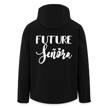 Future Señora Engagement Bridal Shower Wedding - Men’s Recycled Softshell Jacket by Stanley/Stella - black - Back - AI Model Male 185 light (185cm)