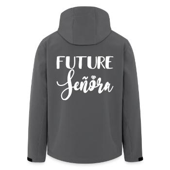 Future Señora Engagement Bridal Shower Wedding - Men’s Recycled Softshell Jacket by Stanley/Stella - anthracite - Back - AI Model Male 185 light (185cm)