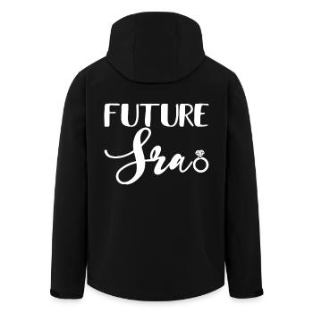 Future Sra. Engagement Party Bridal Shower Wedding - Men’s Recycled Softshell Jacket by Stanley/Stella - black - Back - AI Model Male 185 light (185cm)