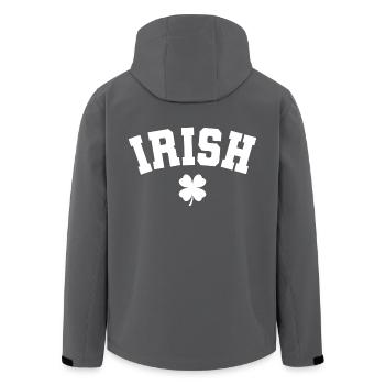 St. Patrick’s Day Gift Shamrock Men, Women, Kids - Men’s Recycled Softshell Jacket by Stanley/Stella - black - Back - AI Model Male 185 light (185cm)