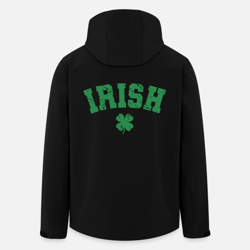 St. Patrick's Day Gave Shamrock Mænd, Kvinder, Børn - Stanley/Stella Mænd Genanvendt Softshell-jakke Discoverer - sort