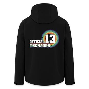 Adolescent officiel 13, cadeau cool 13e anniversaire - Veste softshell homme en polyester recyclé Stanley/Stella - noir - Dos - AI Model Male 185 light (185cm)