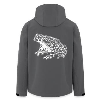 Toad Frog Graphic Aquatic Amphibian Frog Lovers - Men’s Recycled Softshell Jacket by Stanley/Stella - anthracite - Back - AI Model Male 185 light (185cm)