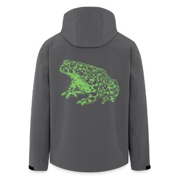 Toad Frog Graphic Aquatic Amphibian Frog Lovers - Men’s Recycled Softshell Jacket by Stanley/Stella - anthracite - Back - AI Model Male 185 light (185cm)