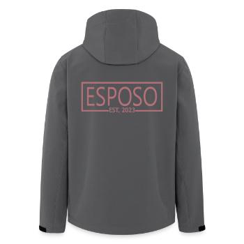 Esposo Est. 2023 Mariage cadeau du marié de fiançailles - Veste softshell homme en polyester recyclé Stanley/Stella - noir - Dos - AI Model Male 185 light (185cm)