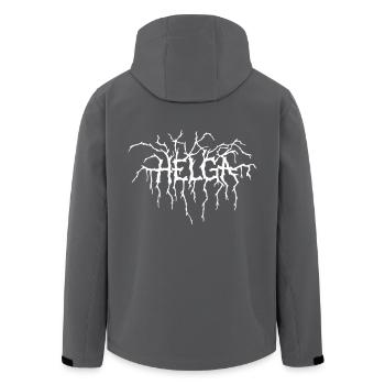 Helga en métal noir - Veste softshell homme en polyester recyclé Stanley/Stella - noir - Dos - AI Model Male 185 light (185cm)