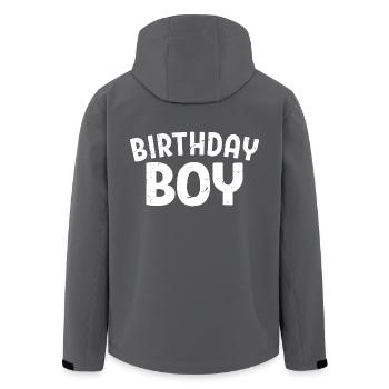 Birthday Boy - Birthday Party Gift For Kids Boys - Men’s Recycled Softshell Jacket by Stanley/Stella - black - Back - AI Model Male 185 light (185cm)