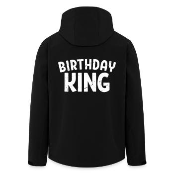 Birthday King - Cooles Geburtstagsparty-Geschenk für Männer - Recycelte Männer Softshell-Jacke von Stanley/Stella - Schwarz - Hinten - AI Model Male 185 light (185cm)