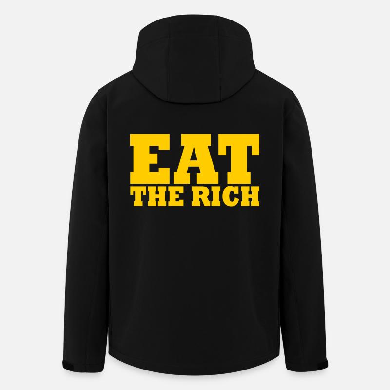 Eat the rich - Veste softshell homme en polyester recyclé Stanley/Stella - noir