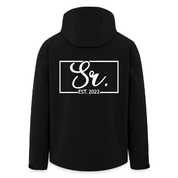 Sr. Est. 2022 Verlobung für die Hochzeitsfeier des Bräutigams - Recycelte Männer Softshell-Jacke von Stanley/Stella - Schwarz - Hinten - AI Model Male 185 light (185cm)