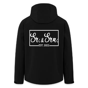 Sr. & Sra. Est. 2022 - Hochzeitsgeschenk für Männer & Frauen - Recycelte Männer Softshell-Jacke von Stanley/Stella - Schwarz - Hinten - AI Model Male 185 light (185cm)