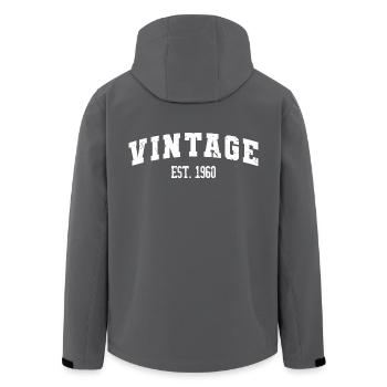 Jahrgang 1960 63. Geburtstag Herren Frauen 63 Jahre - Recycelte Männer Softshell-Jacke von Stanley/Stella - Schwarz - Hinten - AI Model Male 185 light (185cm)