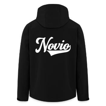 Novio Boyfriend Engagement Wedding Groom's Gift - Men’s Recycled Softshell Jacket by Stanley/Stella - black - Back - AI Model Male 185 light (185cm)
