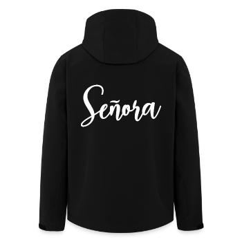 Señora Engagement Bride To Be Wedding Party - Men’s Recycled Softshell Jacket by Stanley/Stella - black - Back - AI Model Male 185 light (185cm)