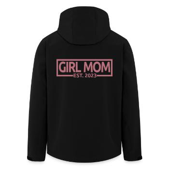 Fille Maman Est. 2023 Baby Shower Grossesse Révéler - Veste softshell homme en polyester recyclé Stanley/Stella - noir - Dos - AI Model Male 185 light (185cm)