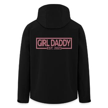Girl Daddy Est. 2023 Baby Shower Pregnancy Reveal - Men’s Recycled Softshell Jacket by Stanley/Stella - black - Back - AI Model Male 185 light (185cm)