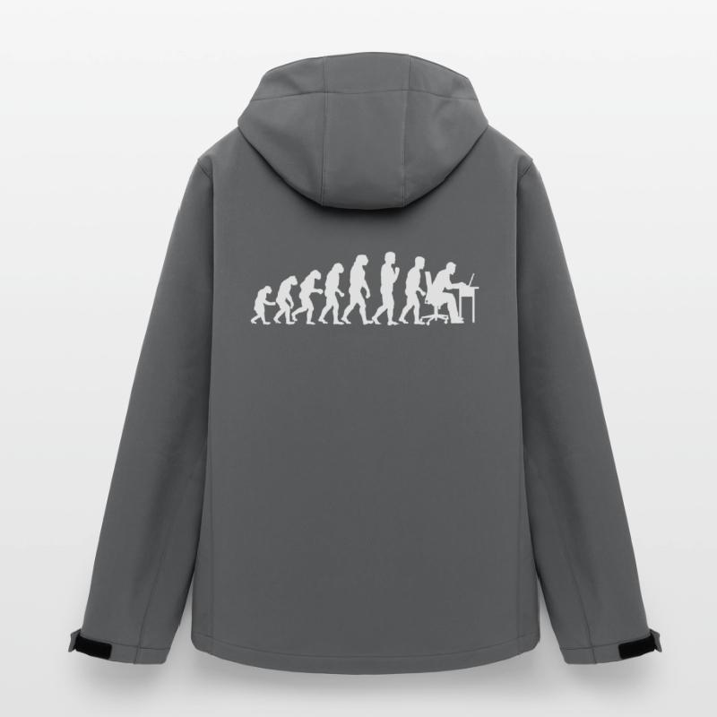Evolution Computertechniker Nerd Programmierung Recycelte Männer Softshell-Jacke Discoverer von Stanley/Stella