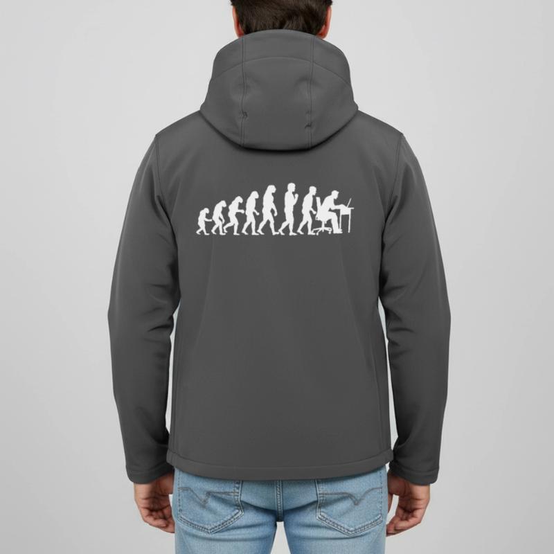 Evolution Computertechniker Nerd Programmierung Recycelte Männer Softshell-Jacke Discoverer von Stanley/Stella