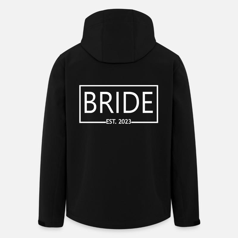 Braut Est. 2023 Verlobung Brautdusche Hochzeit - Recycelte Männer Softshell-Jacke von Stanley/Stella - Schwarz
