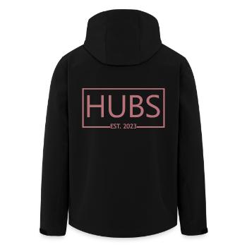 Hubs Est. 2023 Fiançailles pour le cadeau de mariage du marié - Veste softshell homme en polyester recyclé Stanley/Stella - noir - Dos - AI Model Male 185 light (185cm)