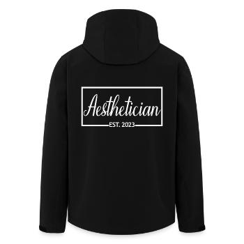 Ästhetikerin Est. 2023 Diplomierte Kosmetikerin Geschenk - Recycelte Männer Softshell-Jacke von Stanley/Stella - Schwarz - Hinten - AI Model Male 185 light (185cm)