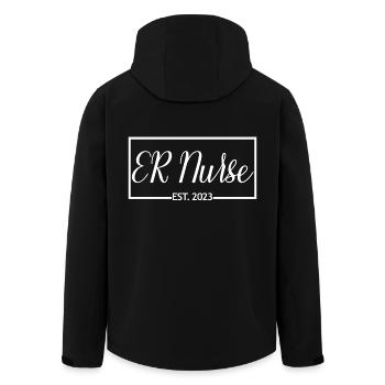 ER Nurse Est. 2023 Graduated Nursing Student Gift - Men’s Recycled Softshell Jacket by Stanley/Stella - black - Back - AI Model Male 185 light (185cm)