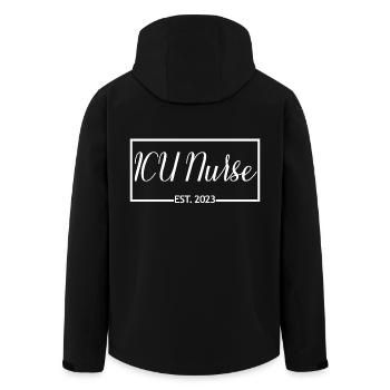 ICU Nurse Est. 2023 Graduated Nursing Student Gift - Men’s Recycled Softshell Jacket by Stanley/Stella - black - Back - AI Model Male 185 light (185cm)