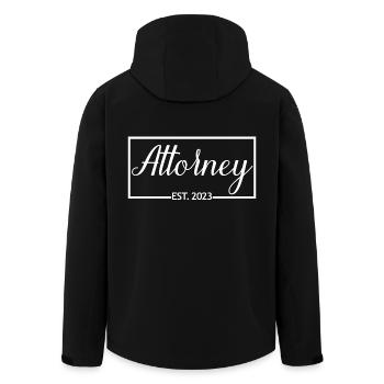 Rechtsanwalt Est. 2023 Diplomierter Anwaltsstudent Geschenk - Recycelte Männer Softshell-Jacke von Stanley/Stella - Schwarz - Hinten - AI Model Male 185 light (185cm)