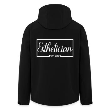 Kosmetikerin Est. 2023 Diplomierte Kosmetikerin Geschenk - Recycelte Männer Softshell-Jacke von Stanley/Stella - Schwarz - Hinten - AI Model Male 185 light (185cm)