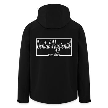 Dental Hygienist Est. 2023 Graduated Dentist Gift - Men’s Recycled Softshell Jacket by Stanley/Stella - black - Back - AI Model Male 185 light (185cm)