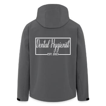 Dentalhygienikerin Est. 2023 Diplomierter Zahnarzt Geschenk - Recycelte Männer Softshell-Jacke von Stanley/Stella - Anthrazit - Hinten - AI Model Male 185 light (185cm)