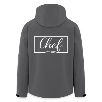 Chef Est. 2023 Graduated Chef Culinary Art Student - Men’s Recycled Softshell Jacket by Stanley/Stella - anthracite - Back - AI Model Male 185 light (185cm)