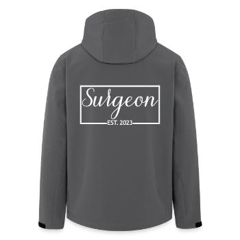 Chirurgien Est. 2023 Étudiant diplômé en médecine chirurgienne - Veste softshell homme en polyester recyclé Stanley/Stella - charbon - Dos - AI Model Male 185 light (185cm)