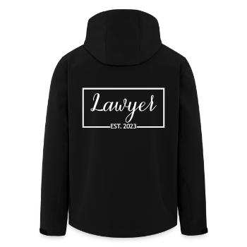 Rechtsanwalt Est. 2023 Absolvent der Rechtsanwaltsschule - Recycelte Männer Softshell-Jacke von Stanley/Stella - Schwarz - Hinten - AI Model Male 185 light (185cm)