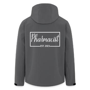 Pharmacien Est. 2023 Étudiant diplômé en pharmacie - Veste softshell homme en polyester recyclé Stanley/Stella - charbon - Dos - AI Model Male 185 light (185cm)