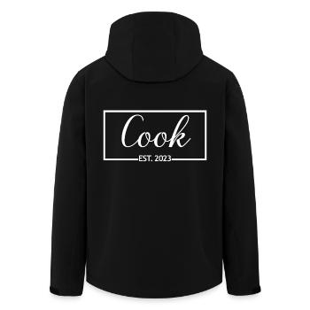 Cuisinier Est. 2023 Étudiant Diplômé en Art Culinaire - Veste softshell homme en polyester recyclé Stanley/Stella - noir - Dos - AI Model Male 185 light (185cm)