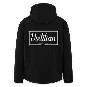 Dietitian Est. 2023 Graduated Dietitian Student - Men’s Recycled Softshell Jacket by Stanley/Stella - black - Back - AI Model Male 185 light (185cm)
