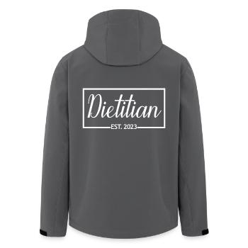 Dietitian Est. 2023 Graduated Dietitian Student - Men’s Recycled Softshell Jacket by Stanley/Stella - anthracite - Back - AI Model Male 185 light (185cm)