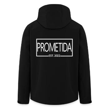Prometida Est. 2022 Fiancée Fiancée Épouse à être - Veste softshell homme en polyester recyclé Stanley/Stella - noir - Dos - AI Model Male 185 light (185cm)