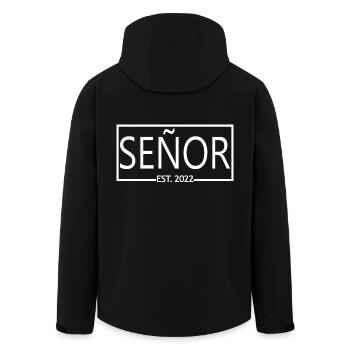 2022 Fête de mariage du marié de fiançailles - Veste softshell homme en polyester recyclé Stanley/Stella - noir - Dos - AI Model Male 185 light (185cm)