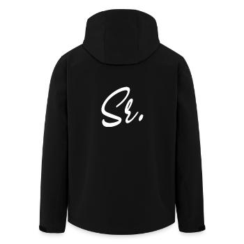 Sr. Engagement Gift Groom To Be Wedding Party - Men’s Recycled Softshell Jacket by Stanley/Stella - black - Back - AI Model Male 185 light (185cm)