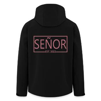 2022 Fête de mariage du marié de fiançailles - Veste softshell homme en polyester recyclé Stanley/Stella - noir - Dos - AI Model Male 185 light (185cm)